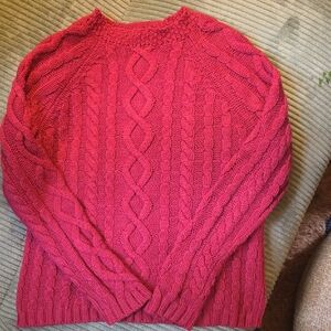 Charter Club Cable Knit Sweater - Red